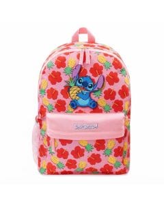 Disney Stitch Girls Backpack - Official Cute School Rucksack for Kids, Adjustable Padded Straps