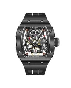 Haofa Automatic Skeleton Watch, Ceramic Bezel, 316L Stainless Steel Case, Sapphire Crystal Glass, CAL.1HC5 Movement, 50M Water Resistant | Luxury Timepiece