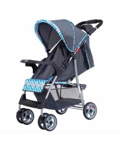 The Moon Brand Trek Baby Stroller - One-Hand Fold Travel Gear with Dual Trays, Multi-Recline Seat Up to 24 Kg, 0 Months +