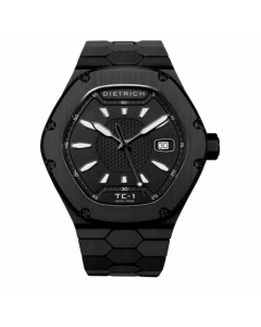 Dietrich TC PVD Black Men's Automatic Watch, Stainless Steel Case & Bracelet, Black Dial, Sapphire Crystal, Hidden Clasp, 5 ATM Water Resistant