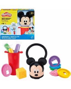 Play-Doh Disney Junior Happy Stackable Toy Set for Kids 2+ with 6 Character Stampers, Face Stamper  Non-toxic modeling compound (contains wheat)