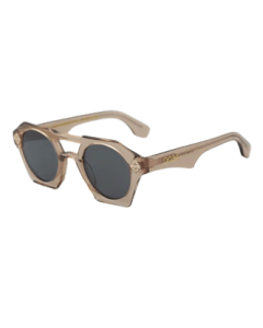 Doppe Cercle Sunglasses, Transparent Acetate Frame, UV 400 Protection, Elegant Circular Design