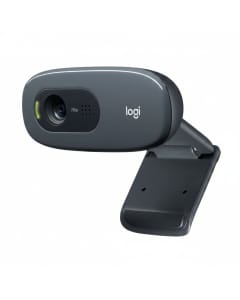 Logitech C270 HD Webcam, 720p Widescreen Video, Light Correction, Noise-Reducing Mic - Black