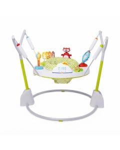 Skip Hop Explore And More Jumpscape Fold Away Jumper 4+ Monthss, 360° Rotating Seat For Active Movement, Light-Up Cloud Bounce Counter With Sounds -  Multicolour