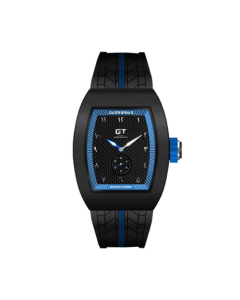 Overdrive GT Watch Blue, 40mm Polycarbonate Case, Miyota 1L45 Quartz Movement, K1 Mineral Glass, Silicone Strap, Arabic & English Dial, 50m Water Resistant