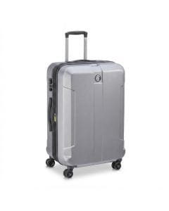 Delsey Depart 61cm Hardcase 4-Wheel Expandable Luggage Trolley 00314580501, ABS Hard Plastic and Polycarbonate, TSA Secure Code Lock | Grey