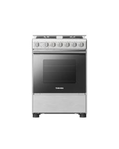 Toshiba Gas Cooking Range, 60x60cm, 4 SABAF Burners, Auto Ignition, Mechanical Timer, Stainless Steel | RB2-60G4GE(MR)
