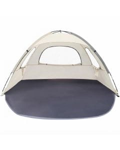 ALMEKAQUZ Portable Beach Tent Sun Shelter for 3–4 People, UV-Protection Canopy with Extendable Floor