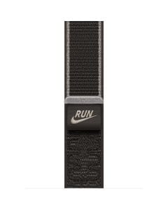 Apple Nike Sport Loop 46mm Watch Band, Soft Breathable Nylon Weave, Lightweight Design, Adjustable Hook-and-Loop Fastener | After Dark Black - MKUW4ZM/A