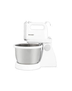 Sharp 3L Stand Mixer, 250W Motor, 5 Speed Settings, Tilt-Head Design, Mixing Attachments | White - EM-SP21-W3