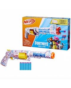 Nerf Fortnite Frenz 4 Ever Blaster with Bonus In-Game Wrap Code, 6-Dart Rotating Drum