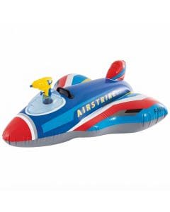 Intex Jet Fighter Inflatable Ride-On Pool Float with Built-In Water Gun, Outdoor Pool Toy for Ages 3+, Multi-colour