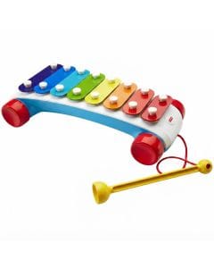 Fisher-Price Classic Xylophone Pull Toy, Toddler Musical Instrument with 8 Colorful Keys, Pull-Along Toy, 18 Months+