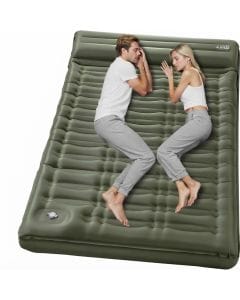 Elegear 4-Inch Ultra-Thick Double Sleeping Pad, Self-Inflating 2-Person Camping Air Mattress with Built-In Pump