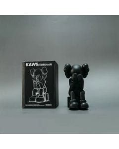 Luxury Signature KAWS-Style 12cm Black Vinyl Resin Toy Figure Collectible Art Statue, Shelf Decor & Gift 