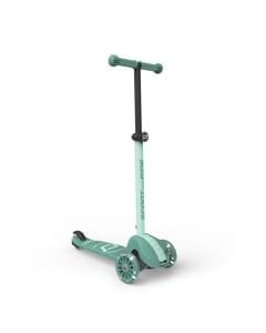 Scoot & Ride Highwaykick 3S LED 3+ Years, LED Glow Wheels For Safety And Style, Height Adjustable Handlebar, Lightweight Design - Forest