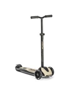 Scoot & Ride Highwaykick 5 LED 5+ Years, LED Glow Wheels For Safety And Style, Height Adjustable Handlebar, Lightweight Design - Ash