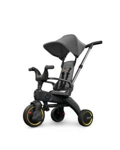 Doona Compact Folding Baby Liki Trike S1 Ride, 4 Growth Stages, Adjustable Handle, Protective Canopy, Durable Construction - Gray Hound