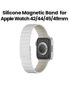 MagEasy Skin Silicone Magnetic Watch Band for Apple Watch 42/44/45/49mm Skywriting | MAW459078SY23
