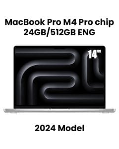 Apple 14-inch MacBook Pro: Apple M4 Pro chip with 12-core CPU and 16-core GPU, 24GB, 512GB SSD - Silver |MX2E3ZS/A