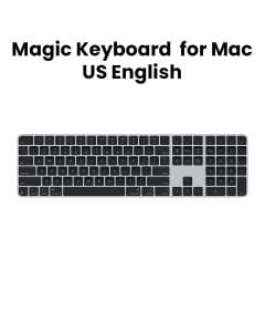 Apple Magic US English Keyboard With Touch ID, Numeric Keypad For Mac Models With Apple Silicon, Compact And Lightweight Design - Black