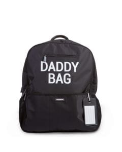 Childhome Nursery Daddy Backpack, Absolute Comfort, Perfect For Every Occasion, Multiple Compartments And Elasticated Straps - Black