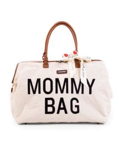 Childhome Big Mommy Bag, Multi-purpose, Full Of Accessories, Ultra Practical, Large Capacity, Easy To Clean - Teddy Off-White