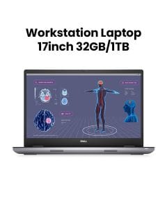 Dell Workstation Laptop 17" FHD i9-13950HX, 32GB RAM, 1TB SSD, Win 11 Pro - Grey | 0JJHX
