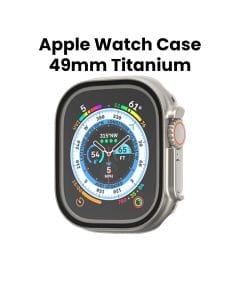 SwitchEasy Tempered Glass 2-in-1 Watch Case for Apple Watch Ultra 49mm Titanium | SAWU49089TT22