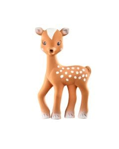 Sophie La Girafe Fanfan The Fawn Teether Toy 0+ Monthss, Encourages Motor Skills, Stimulates Baby's Senses, Soft And Flexible For Teething - Brown/White