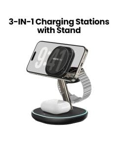 Amazingthing Thunder PRO MAG 3-in-1 Charging Station with Stand Black | TP24002BK