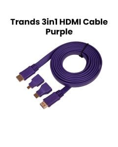 Trands 3-in-1 HDMI Cable Purple 1.8M | TR-9995