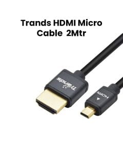 Trands 2M HDMI-Micro Cable HDMI Type-D to Type-A Black | TR-CA878