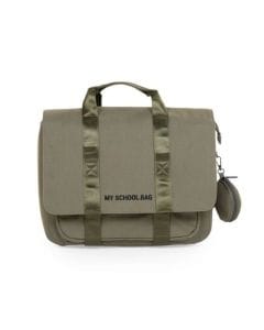 Childhome My School Bag, Smart Multi-Compartment Storage, Comfortable Padded Back Support, Ergonomic Adjustable Straps - Khaki
