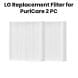 LG HEPA H13-Class Replacement Air Filter For LG PuriCare Wearable Air Purifier, Anti PM0.3, 2 Pieces - White - PFDAHC02
