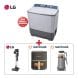 LG 12KG Twin Tub Washing Machine + Nutricook Air Fryer Essentials Vision Digital + LG Stick Vacuum Cleaner Fantasy Silver + Nutricook 2-in-1 Tea Maker - New Home Starter Bundle