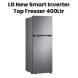 LG 400 Ltrs New Smart Inverter Top Freezer, Door Cooling+, Multi Air Flow, Smart Diagnosis, Dark Graphite Steel - Made in Indonesia | GN-B422PQGB