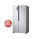 LG Side by Side Refrigerator, Total No Frost, Multi AirFlow, Touch LED Display, Smart Inverter Compressor Tempered Glass - Silver - GRFB587PQAM
