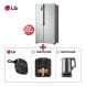 LG 566L Side-by-Side Refrigerator Silver + LG XBOOM XG2 Portable Bluetooth Speaker + Nutricook Air Fryer Slim 5L + Nutricook 1.7L Digital Kettle - Summer Essentials Bundle