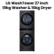 LG 2024 WashTower 27'' - 19kg Washer, 16kg Dryer 