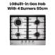 LG 2023 60cm Built-in Gas Hob with 4 Burners | HU641BBG