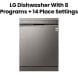 LG Dishwasher with 8 Programs + 14 Place Settings Platinum Silver | DFC435FP