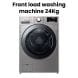 LG 24Kg Front load washing machine, Stainless Steel colour, Steam, 6 Motion DD Motor, ThinQ (Wi-Fi) | F0P3CYVDT