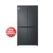 LG Side-by-Side Refrigerator, Inverter Linear Compressor, Multi Air Flow System, Door Cooling+, Moist Balance Crisper 704L - Black - GR-B34FFCDB
