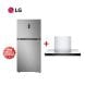 LG 830L Dark Graphite Refrigerator + LG 60cm Kitchen Hood Black - Premium Kitchen Appliance Bundle