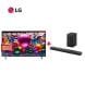 LG 75" UHD 4K Smart TV + LG 3.1 Channel 400W Soundbar - Home Audio Upgrade Bundle