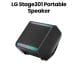 LG XBOOM Bluetooth Speaker Signature Sound By Will.I.Am, Dual-bar AI Lighting, 24 Hours Playback - Black - STAGE301