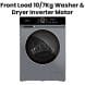 Oscar 10/7Kg Front Loading Washer Dryer Inverter Motor 