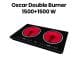 Oscar Double Burner Infrared Cooker 1500W+1500W | Black | OIRC21218TCS