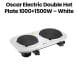 Oscar Electric Double Hot Plate 1000+1500W – White | OHP-20W1
